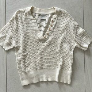 Varley Callie Knit button Sweater